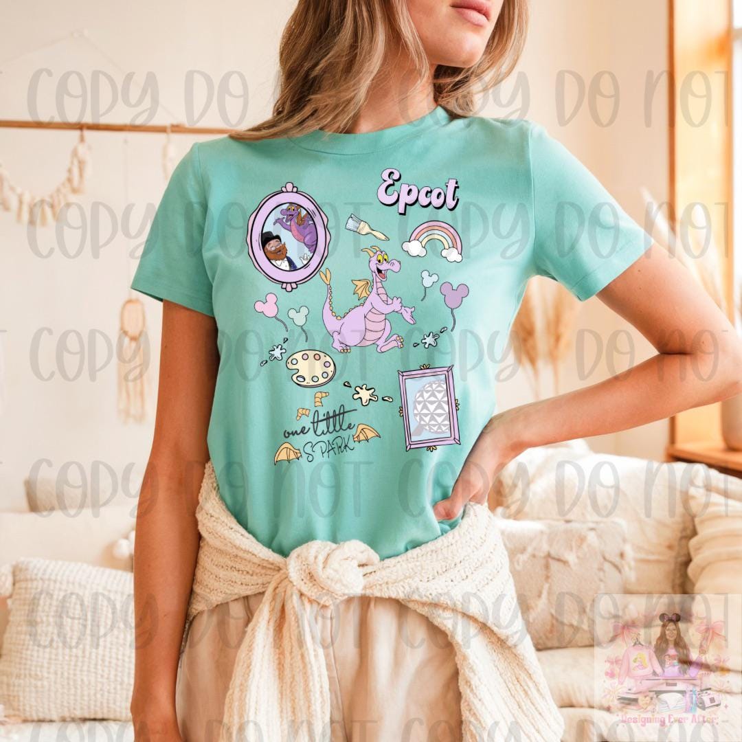 Vintage Cute Little Purple Dragon One Little Spark Shirt