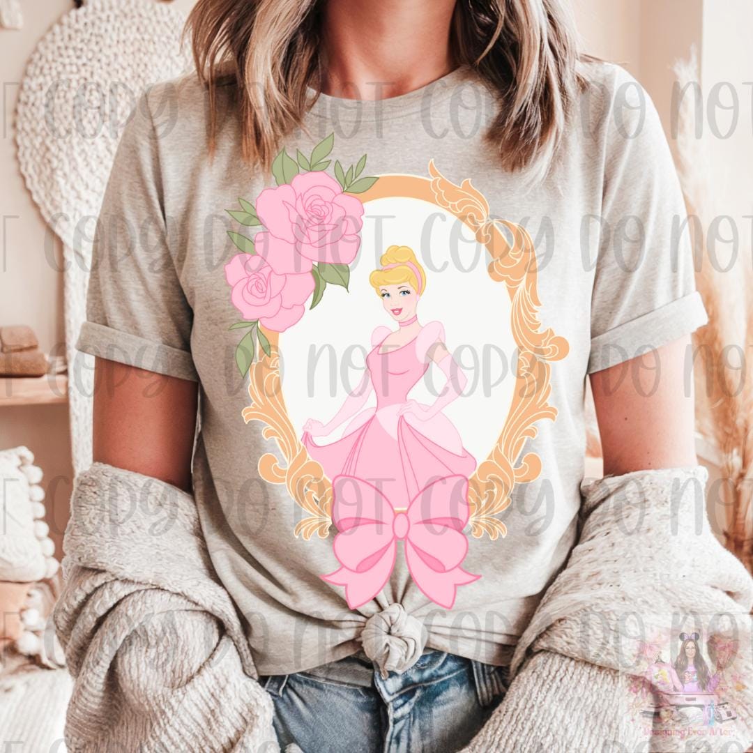 Blonde Slipper Princess Coquette Frame Bow Shirt