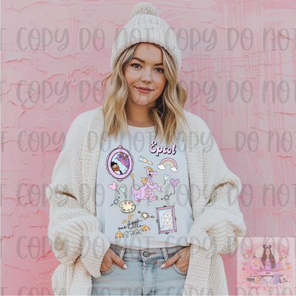 Vintage Cute Little Purple Dragon One Little Spark Shirt