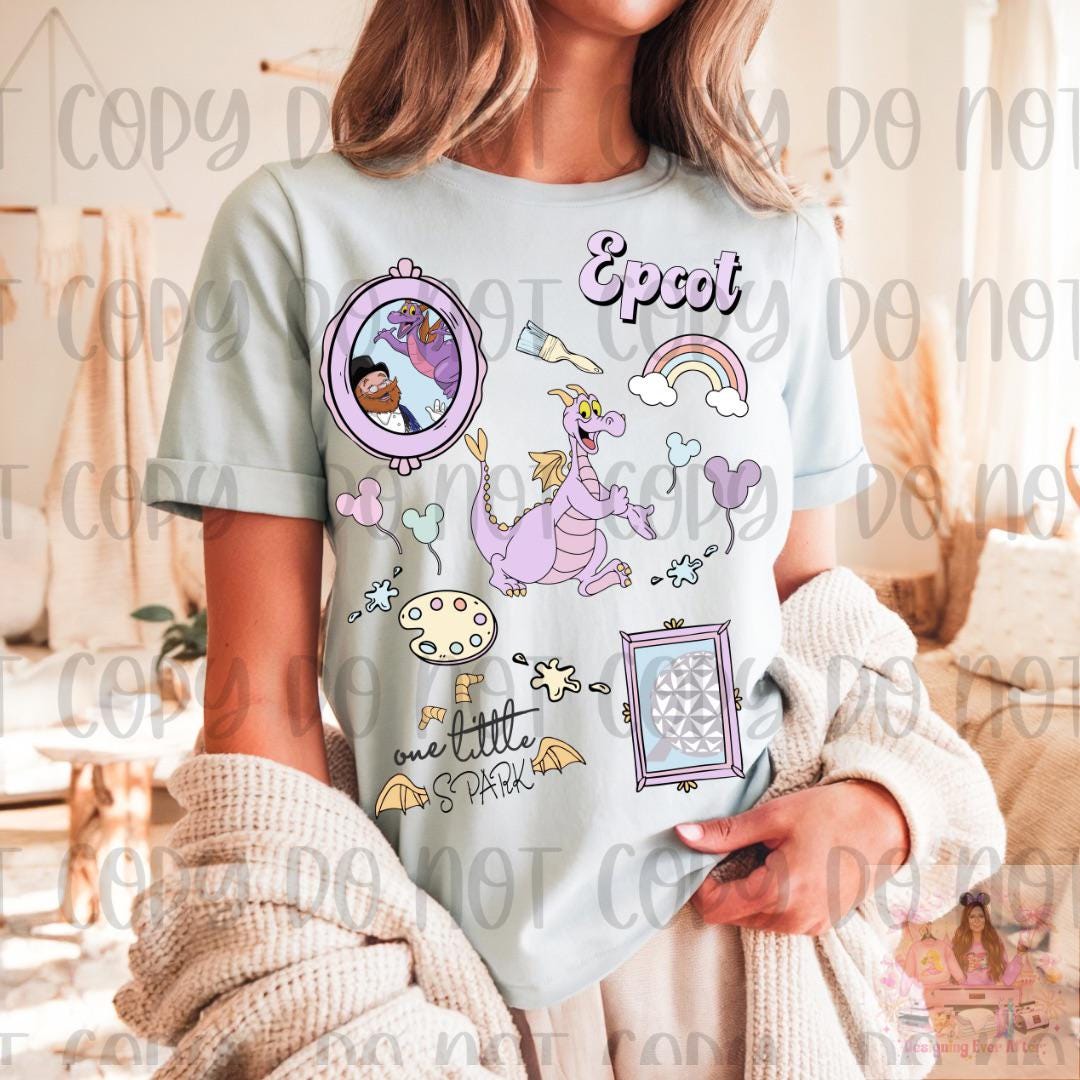Vintage Cute Little Purple Dragon One Little Spark Shirt