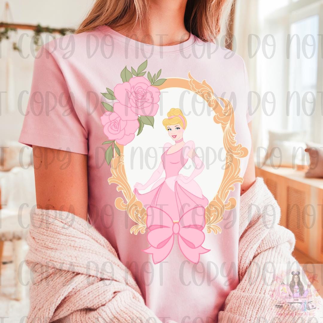 Blonde Slipper Princess Coquette Frame Bow Shirt