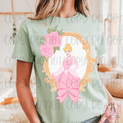 Blonde Slipper Princess Coquette Frame Bow Shirt