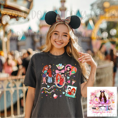 Coquette Locket and Charm Bracelet Bow Character Max and Roxanne Shirt