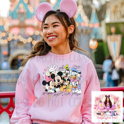 Mouse and Friends Signatures Character Autographs Shirt