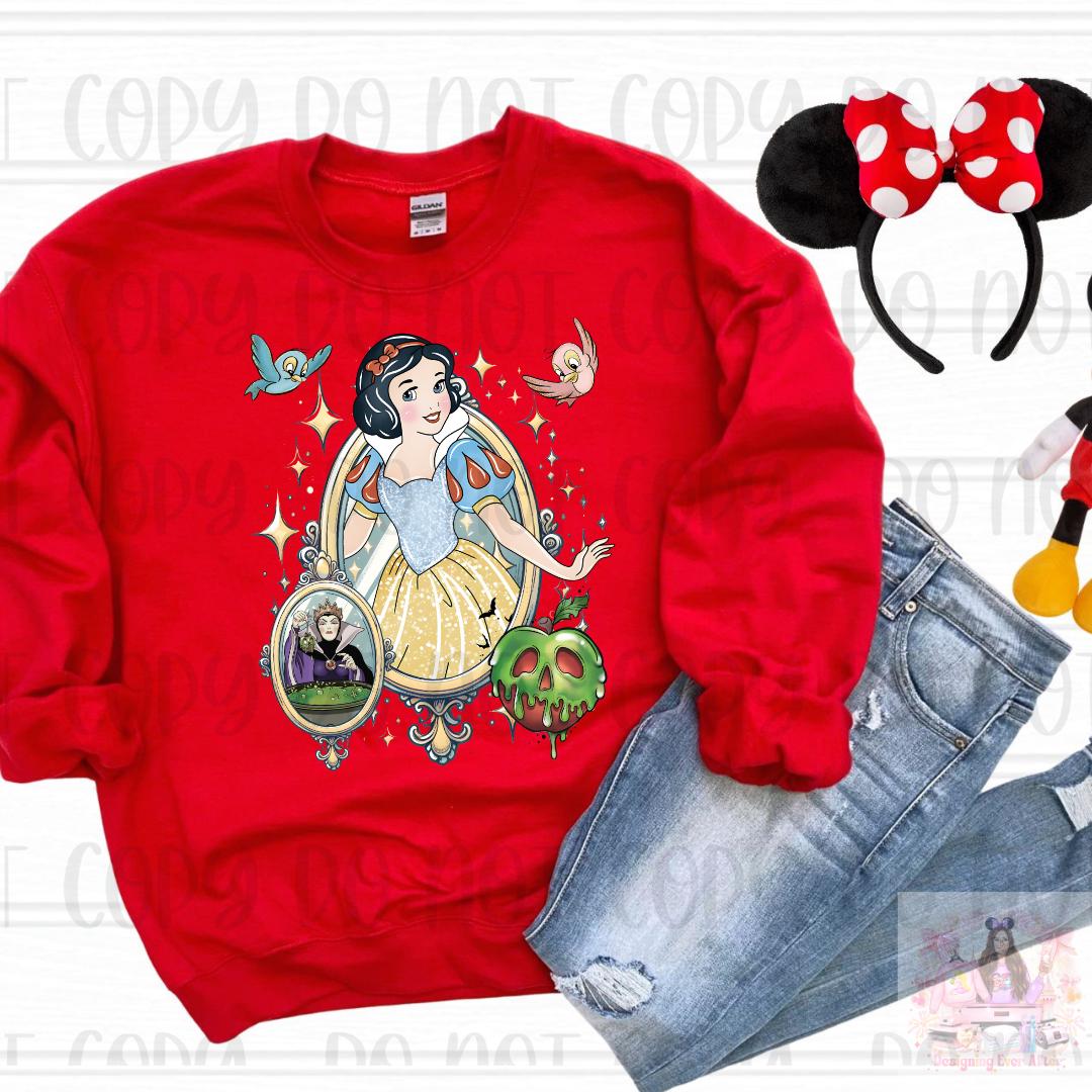 Vintage Fairest of them All Princess Evil Queen Mirror Poison Apple Shirt