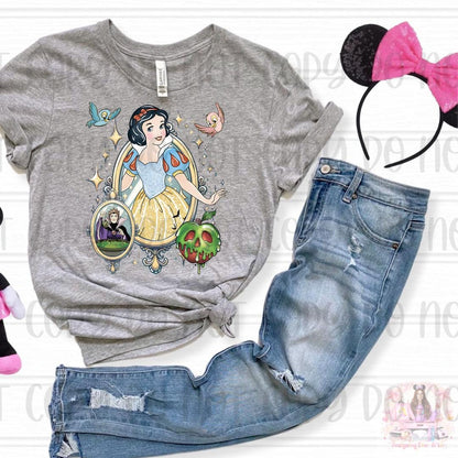 Vintage Fairest of them All Princess Evil Queen Mirror Poison Apple Shirt