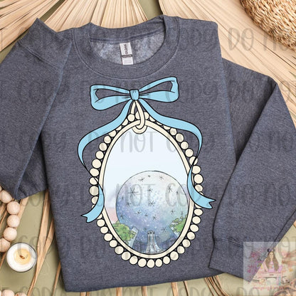 Coquette Bow Frame Futuristic Park Shirt