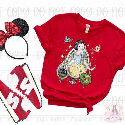 Vintage Fairest of them All Princess Evil Queen Mirror Poison Apple Shirt